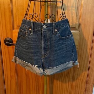 Levi's 501 Dark Blue Jean Shorts for Women Size 28